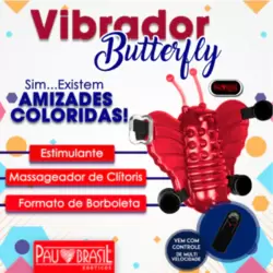 Micro Butterfly c/ Vibro - Azul ou vermelho